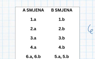 Raspored razrednih odjela