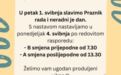 OBAVIJEST ZA RODITELJE I UČENIKE