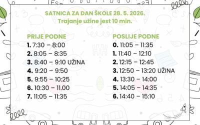 DAN ŠKOLE – OBAVIJEST ZA RODITELJE I UČENIKE