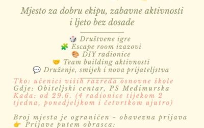 LJETNA ZONA U OBITELJSKOM CENTRU
