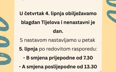 OBAVIJEST ZA UČENIKE I RODITELJE