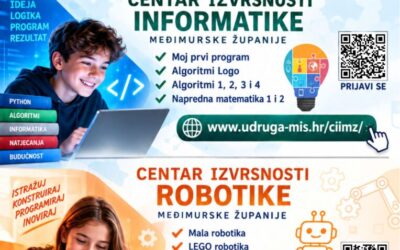 Prijave u Centar izvrsnosti informatike Međimurske županije i Centar izvrsnosti robotike Međimurske županije