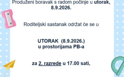 Obavijest za produženi boravak