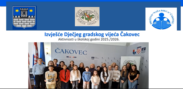Izvješće 2025./2026. – Dječje gradsko vijeće Grada Čakovca